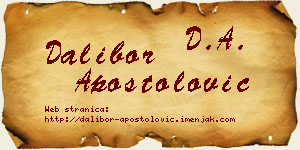 Dalibor Apostolović vizit kartica